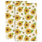 Bees and Sunflowers Hand Towels for Bathroom Set of 2 Hand Bath Towels Soft A...
