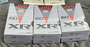 6 JVC  Superb Quality T-160 XR VHS Video Cassette Tapes FREE SHIPN 📦  l👁️👁️k