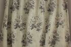 Curtain Antique French mint green printed chintz cotton fabric c 1850 material
