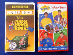 2 VHS The Wiggles Time & School House Rock