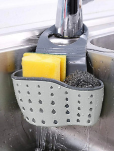 Kitchen Sink Sponge Holder, Bathroom Hanging Strainer Organizer Drain Sink Racks