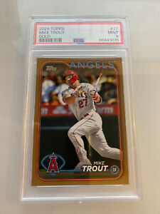 2024 TOPPS 27 MIKE TROUT GOLD ANGELS MVP PSA 9