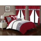 Sonita 20-Pc Bedding Set: Comforter, Sheets, Curtains, Multi Colors