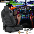 Racing Simulator Cockpit Gaming Seat Adjustable Backrest Recliner w/Double Slide