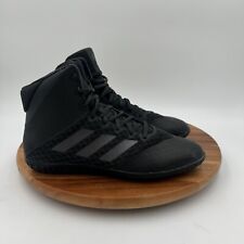 Size 9.5 | Adidas Men’s Mat Wizard 4 Carbon Black Wrestling Shoes AC6971