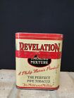 Vintage advertising Revelation tall fat Pocket tobacco tin-Empty
