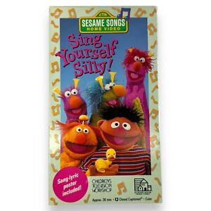 Sesame Street Sing Yourself Silly VHS Tape 1990 Home Video Movie Cartoon Kids