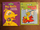 Vintage Sesame Street Coloring Books Big Bird & Friends Trace & Color 1984 & 90