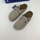 Birkenstock Boston Taupe Suede Clogs with Box Women -Size 37,38,39,40,41,42