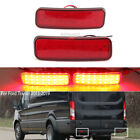 2x LED Rear Bumper Reflector Brake Light For Ford Transit Custom Connect TOURNEO