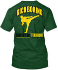 Kickboxing Respect All Fear None Kick Boxing T-Shirt Made in USA Size S to 5XL