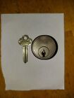 Vintage P.&F. CORBIN Chrome Mortise Cylinder Door Lock w/ 1 Key, Original