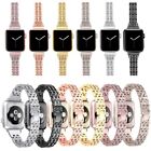 Metal Double Row Drill Strap For Apple Watch 3/4/5/6/7/8/9 SE1 2Gen Ultra Series