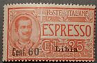 1922 Italian Colonies Libya Special Delivery Overprinted 