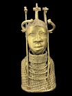 Benin Bronze Oba Bust Of A King Large