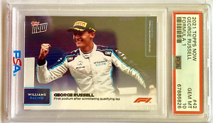 🏁 2022 Topps Now Formula 1 F1 George Russell #42 PSA 10 Low Pop 🇬🇧