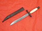 FANTASTIC ANTIQUE SPAIN TOLEDO DAGGER KNIFE DECORATED BLADE sword 19th Century
