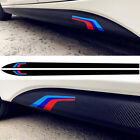 Carbon Fiber Side Skirt Vinyl Decal Tri-Color Stripe Sticker For BMW M Series (For: 2016 BMW)