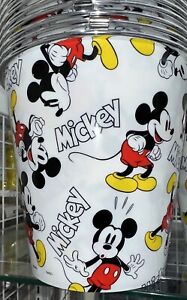 Disney Original Mickey Mouse Trash Can Bucket Sliver Lining-New 7.25” H Daiso ⭐️