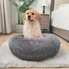Deluxe Donut Plush Pet Bed with Anti-Slip Waterproof Bottom, Calming Dog Bed
