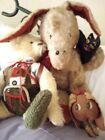 Fabulous Lot With  Antique Rabbit & Mohair Teddy & Other Early Stuffed Animals