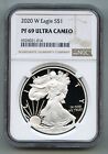 2020 W American Silver Eagle Dollar NGC Proof PF 69 Ultra Cameo (DCAM)