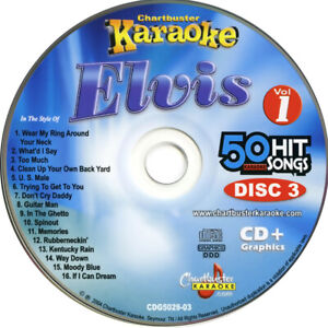 Chartbuster Karaoke Elvis Presley 5029 Rock, Pop, 3 CDG In Case With Song List