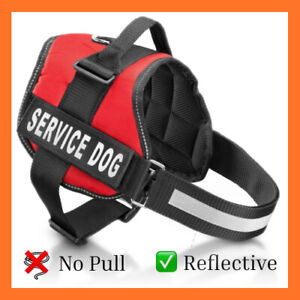 Service Dog No Pull Harness | Reflective ADA Service Animal Vest | All Sizes