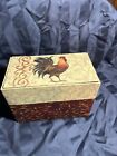 Country Rooster Recipe Box With Unopened Recipe Cards