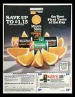 1984 Minute Maid Frozen Concentrated Orange Juice Circular Coupon Advertisement