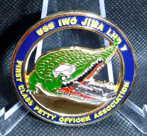 USS Iwo Jima LHD 7 First Class Petty Officer Ass. Uncommon Valor Challenge Coin