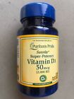 New Puritan's Pride 100 Vitamin D3 Super-Potency 2,000iu 50mcg Softgels Sunvite
