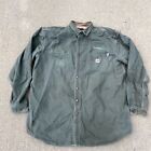 Carhartt Fr Shirt Jacket Mens 2XL Tall Green Lined Flame Resistance NFPA 2112