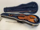 Antique WILHELM EBERLE Violin 4/4 Stradivarius Model Made In Germany W/Bow/Case