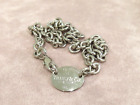Tiffany and Co. 925 Sterling Silver Return to Tiffany Oval Tag Choker  15