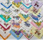 Lot 20 Pieces Mixed women Handkerchiefs Pure Cotton Vintage style floral Hankies