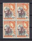 Ghana 1957 Sc# 9 Cacao farmer Independence Elizabeth on Gold Cost block 4 MNH