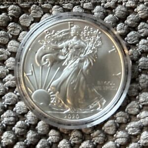 New Listing1 - 2020 $1 American Silver Eagle Excellent Cond Last Yr Old Reverse Capsuled.