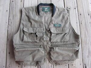 Orvis Vintage Green Zip Front Multiple Pockets Fly Fishing Vest  Men's XXL (08)