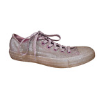 Converse All Star Chuck Taylor Pink Glitter Lo Top Shoes Women's 10