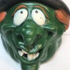 Vintage Foam Halloween Goofy Witch Head 8”  Dan Dee DanDee 1989 Squeezable