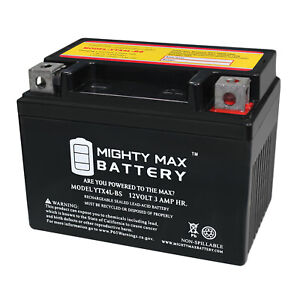 Mighty Max YTX4L-BS SLA Battery Replacement for Suzuki 450SMR Riding Mower
