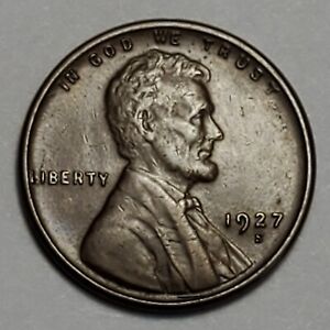 Nicer Low Mintage 1927 S Lincoln Wheat Cent