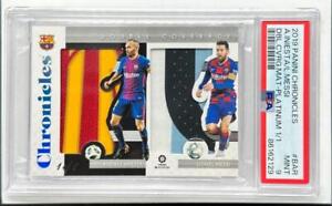 2019 Panini Chronicles Lionel Messi Andres Iniesta Platinum Patch 1/1 PSA 9 MINT