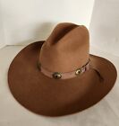 Bailey Tombstone Brown Cowboy Hat 100% Wool Western Size 7-1/4 Made In USA