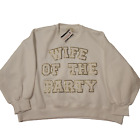 Judith March Size LARGE Wife of the Party Cropped Pullover Sweatshirt NEW w Tag
