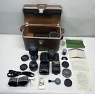 Vintage Canon T 50 1:1.8 50mm Lens Camera  2 Toyo Lenses Inserts & Case - TESTED