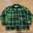 Filson Mackinaw Wool Cruiser Jacket Green & Black Plaid USA Size 36 Small Rare