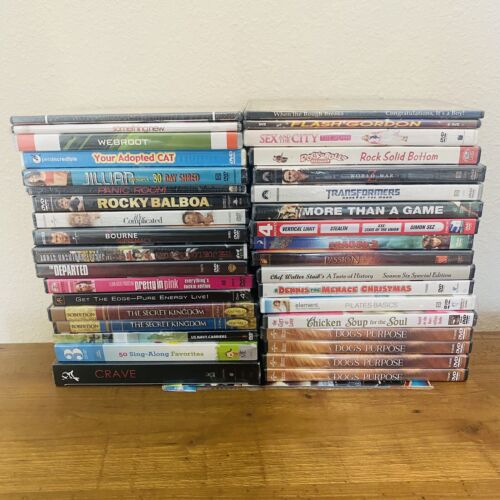 New Sealed Wholesale Lot of 37 DVD CD Movies Comedy Family Music Drama TV Show