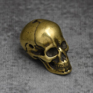 Skull Pendant Craft Bead Lanyard Bead Skull Knife Paracord Beads EDC Solid Brass
